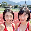 女子アスリート×陸上（ハイアングル） 3枚目