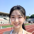 女子アスリート×陸上（ハイアングル） 6枚目