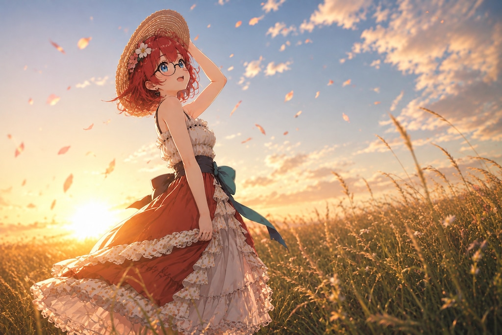 風に舞う、夏色のワンピース