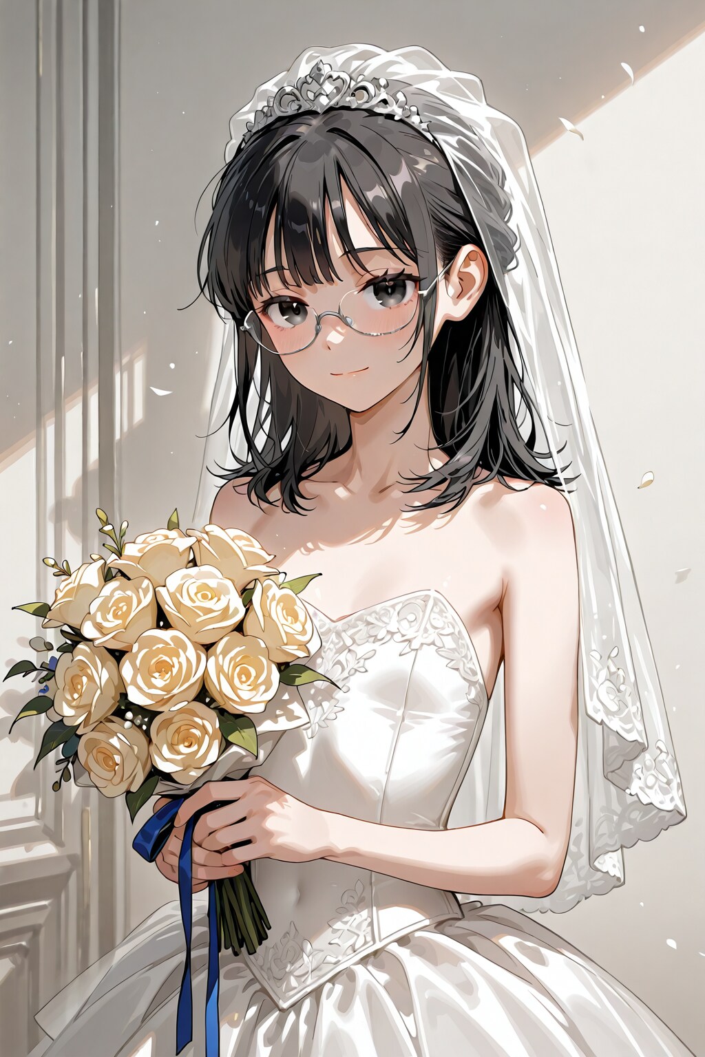 ウェディングドレス姿の女の子