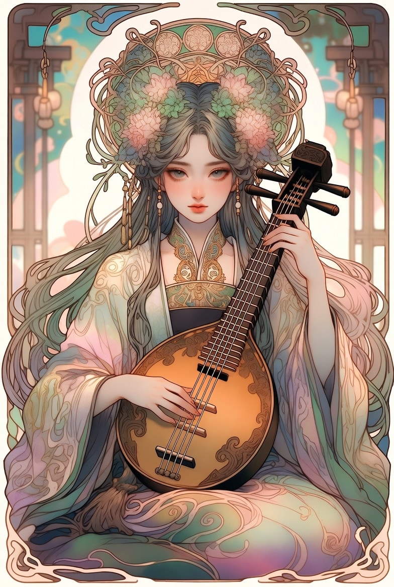 今日の弁才天様(アールヌーヴォー風) | の人気AIイラスト・グラビア