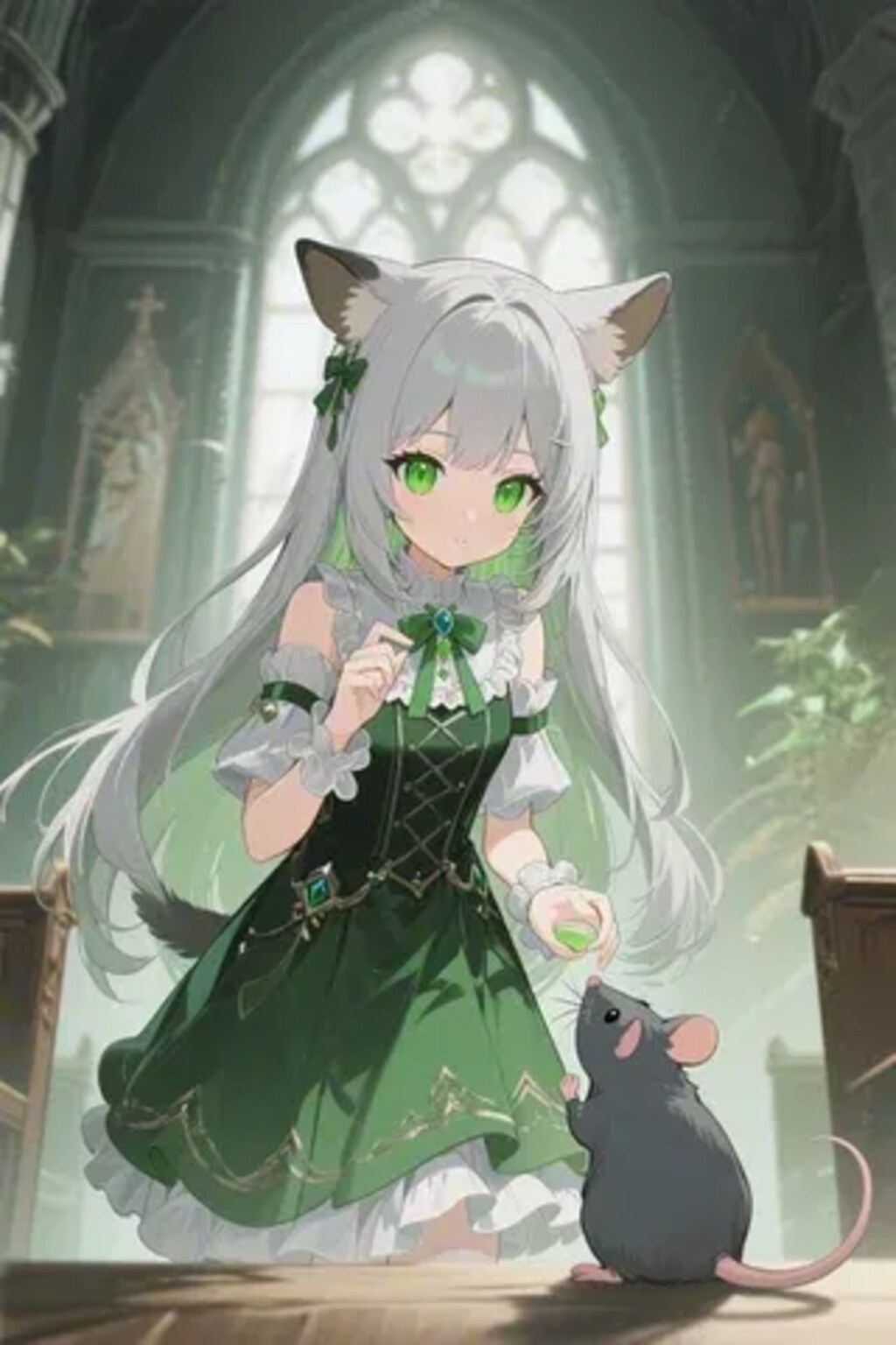 ステラちゃんとネズミ