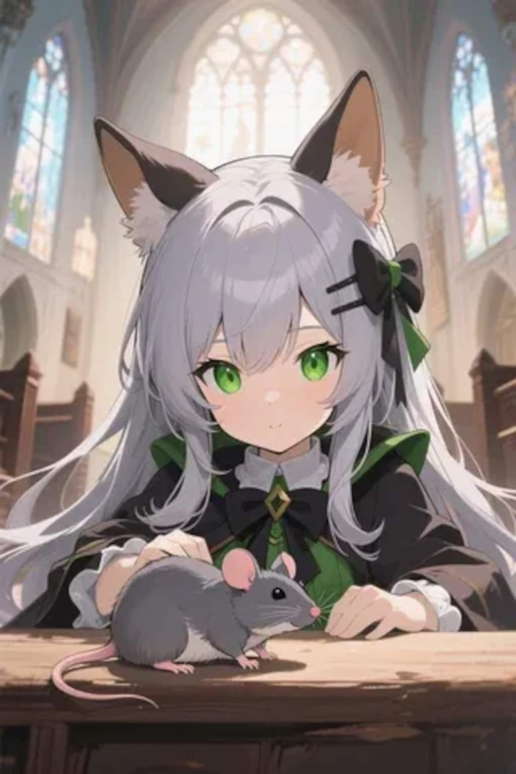 ステラちゃんとネズミ