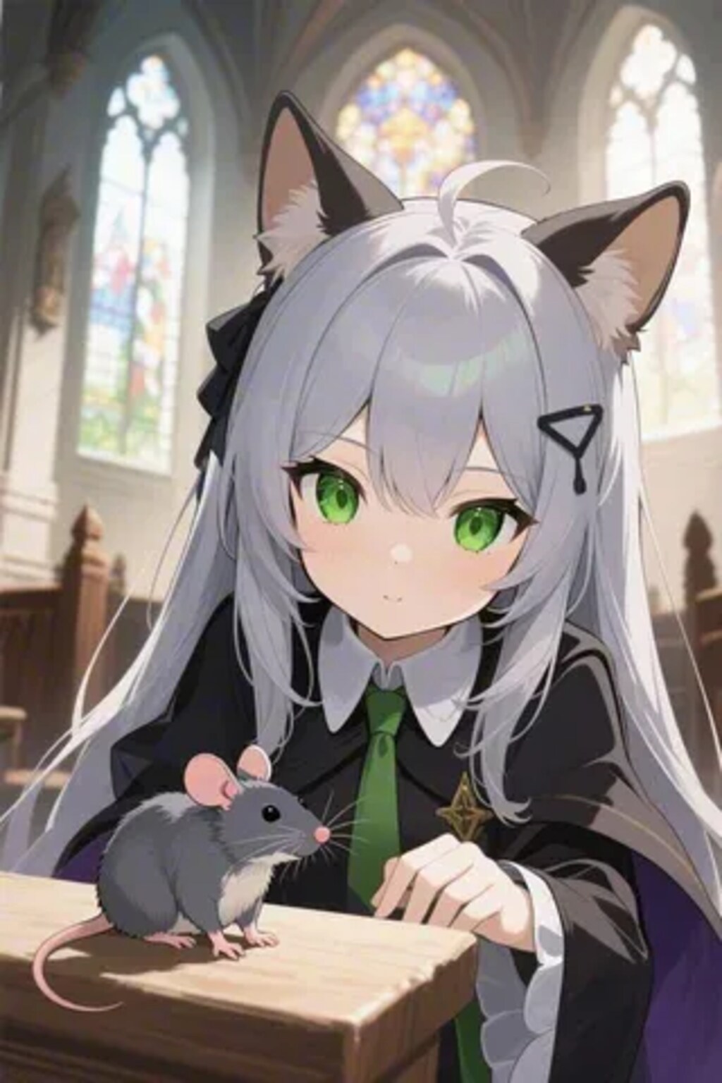 ステラちゃんとネズミ