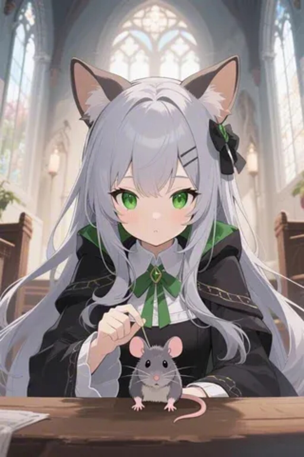 ステラちゃんとネズミ