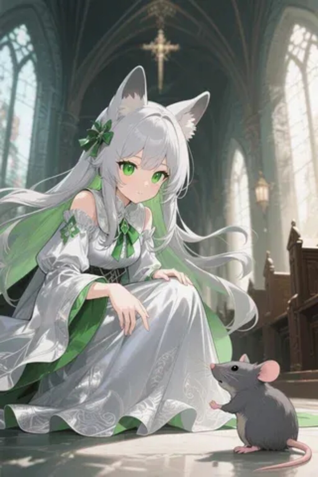 ステラちゃんとネズミ