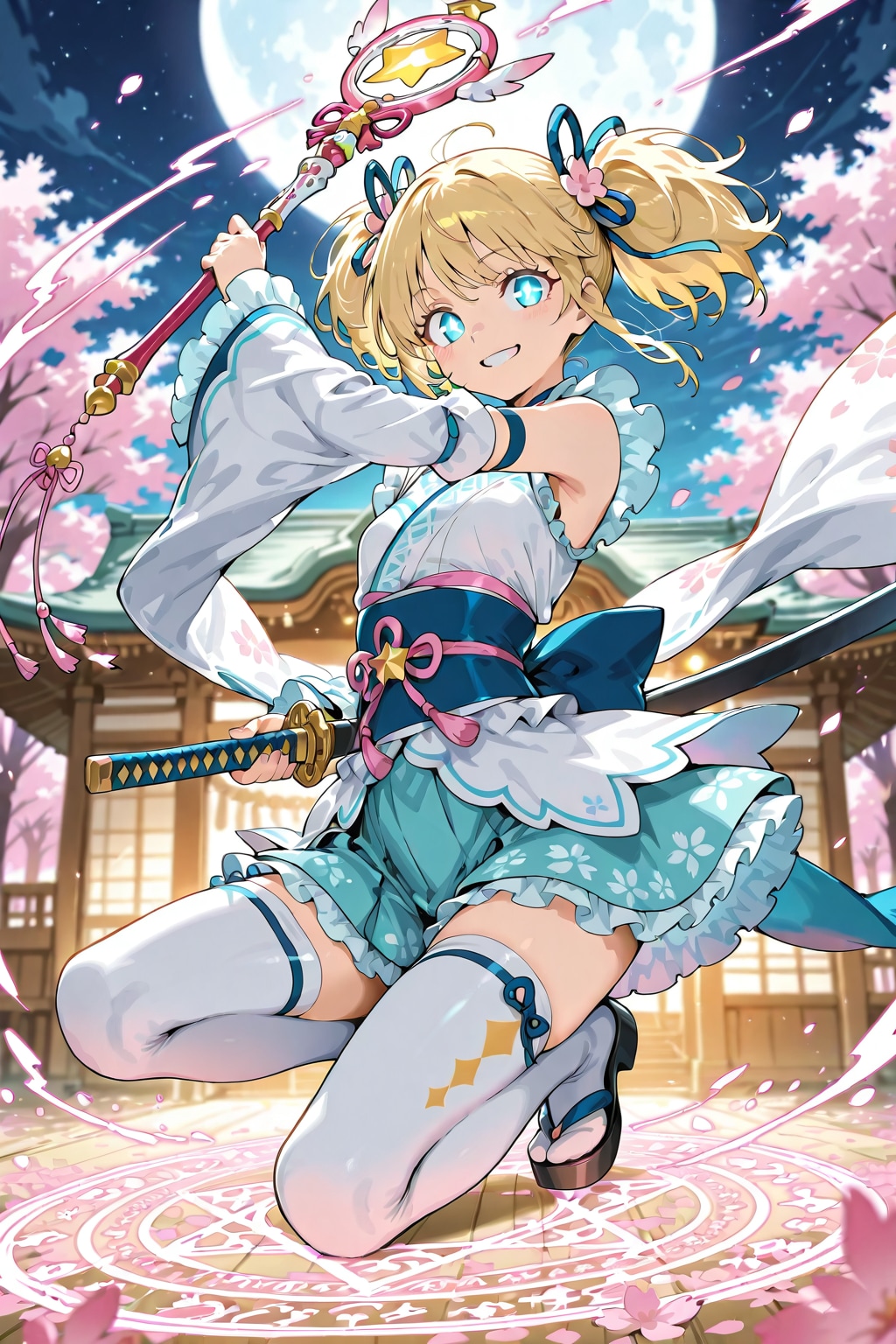 実験5、和風魔法剣士少女