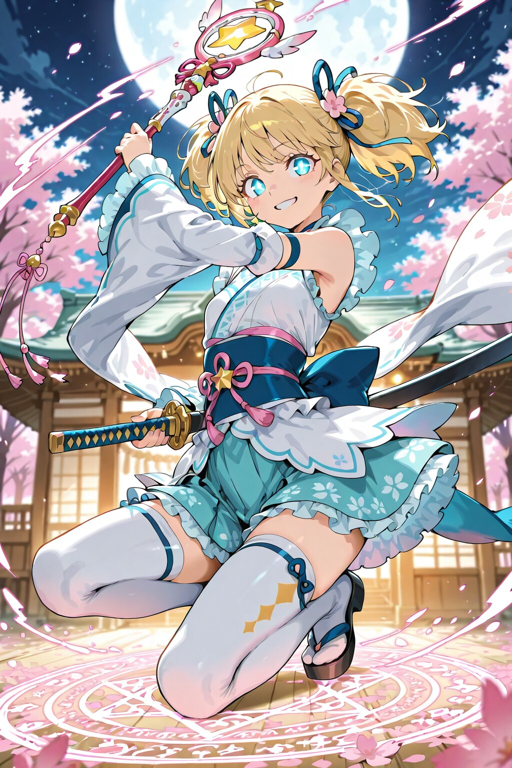 実験5、和風魔法剣士少女