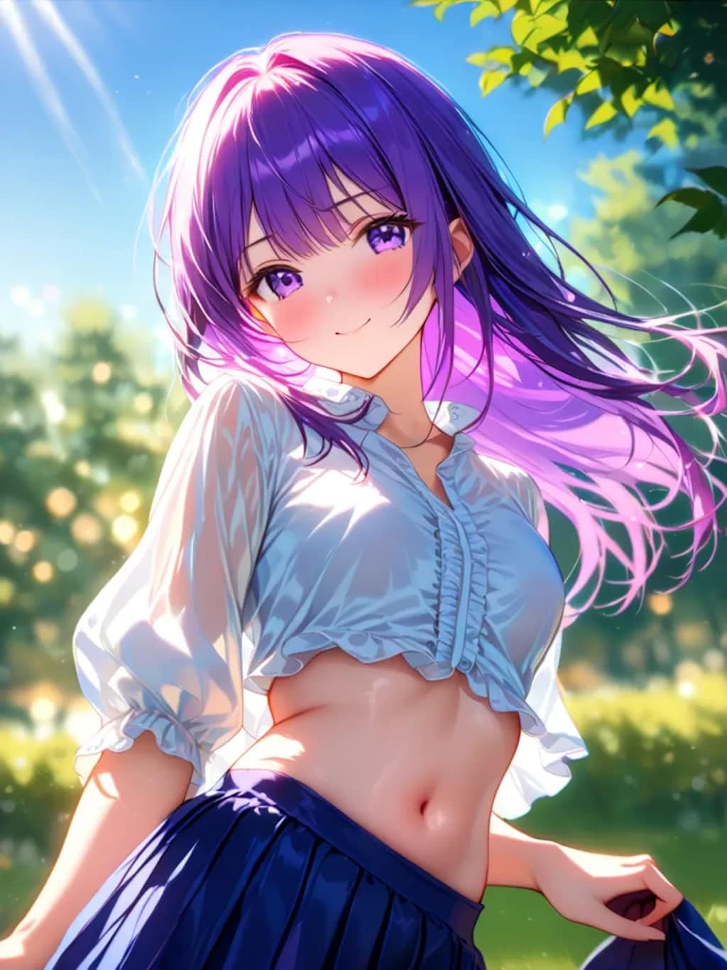 へそ見せ春コーデ