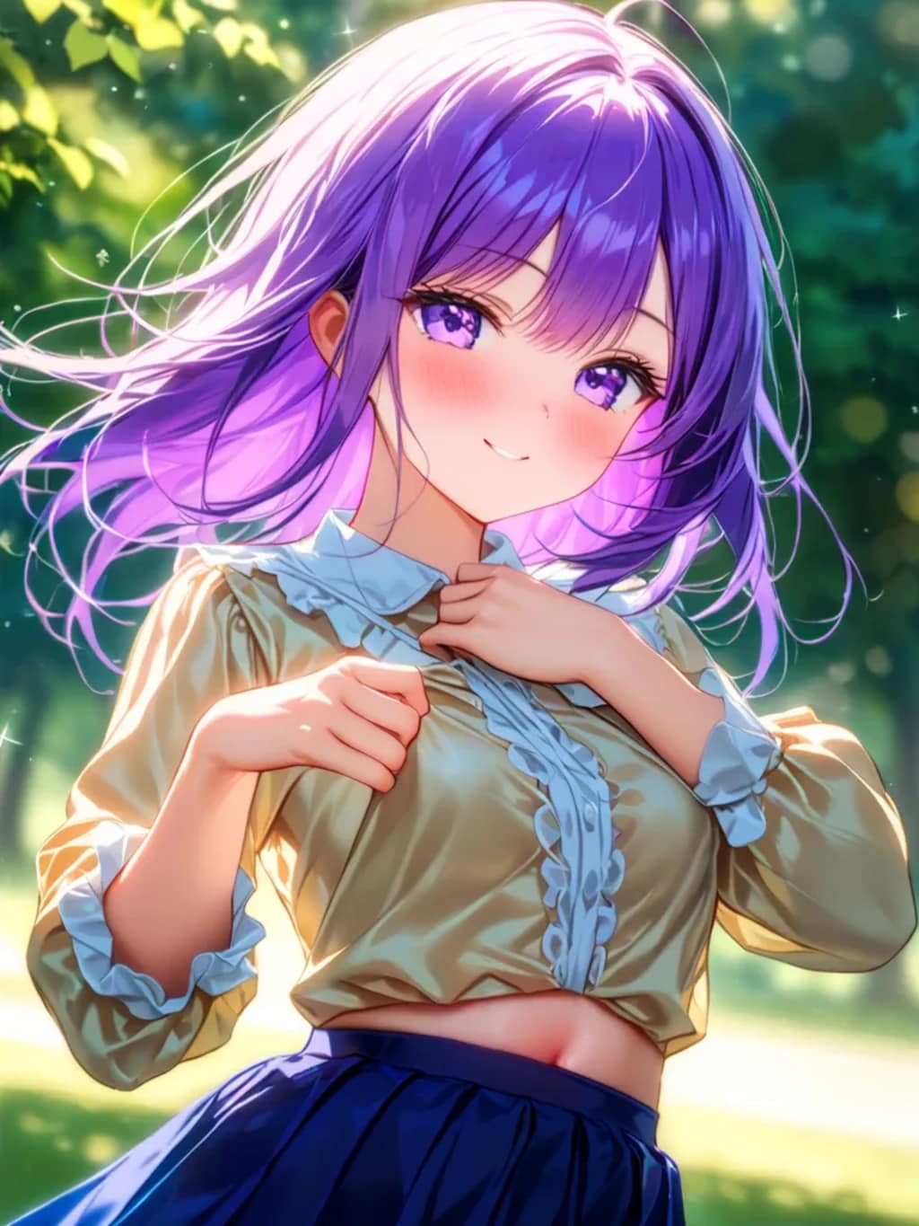 へそ見せ春コーデ