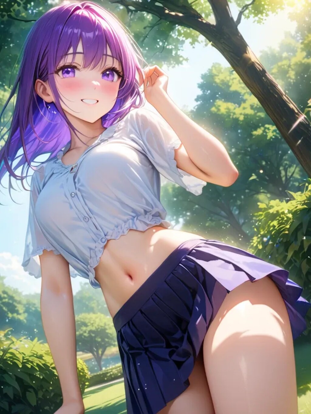 へそ見せ春コーデ