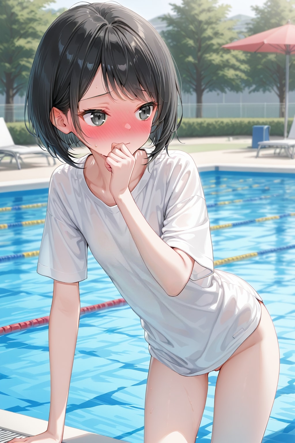 水着に着替えるりえちゃん(1)