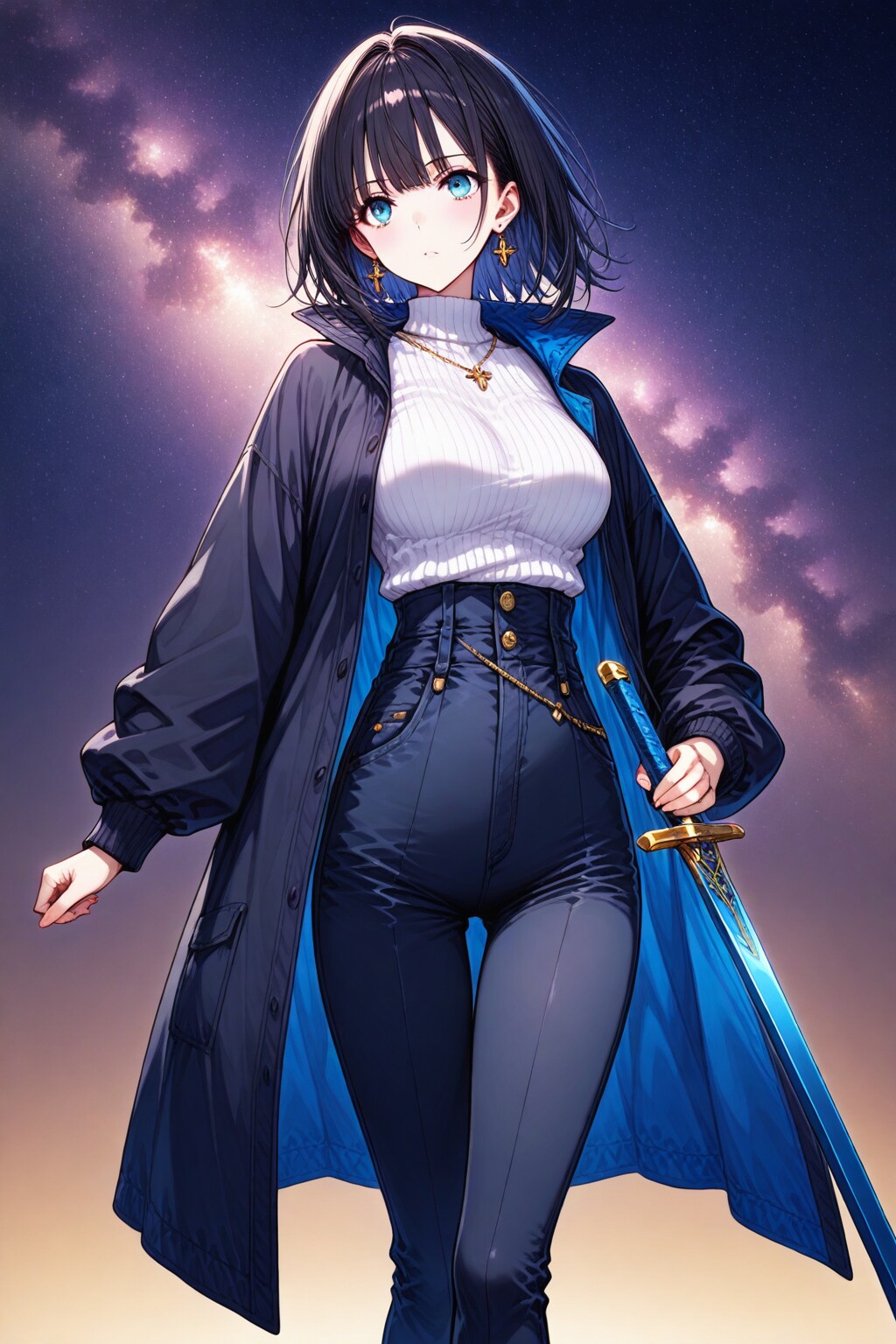 彷徨う蒼き女剣士