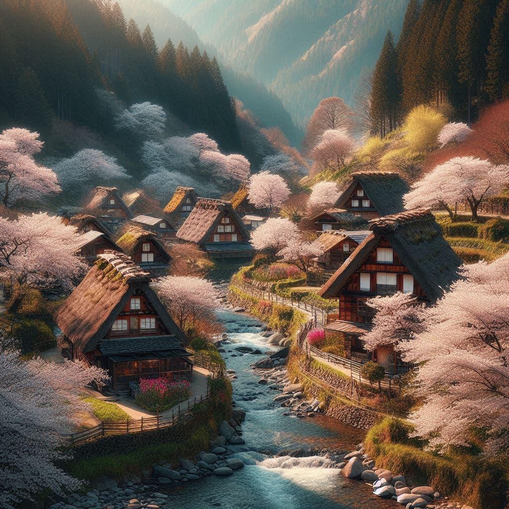 桜のある風景