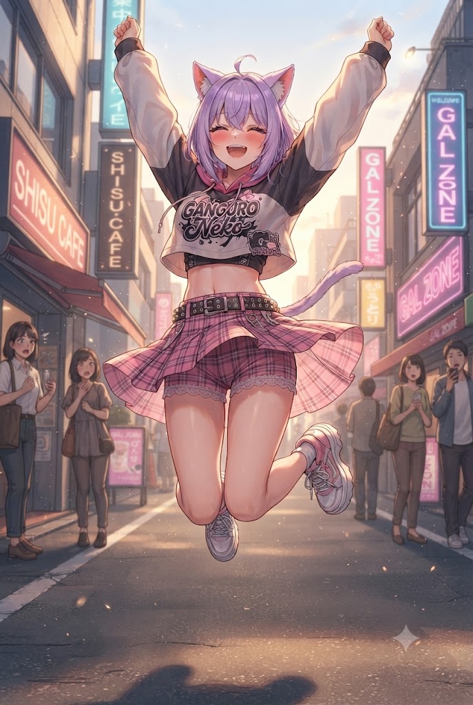 喜ぶパンチラのギャルシス
