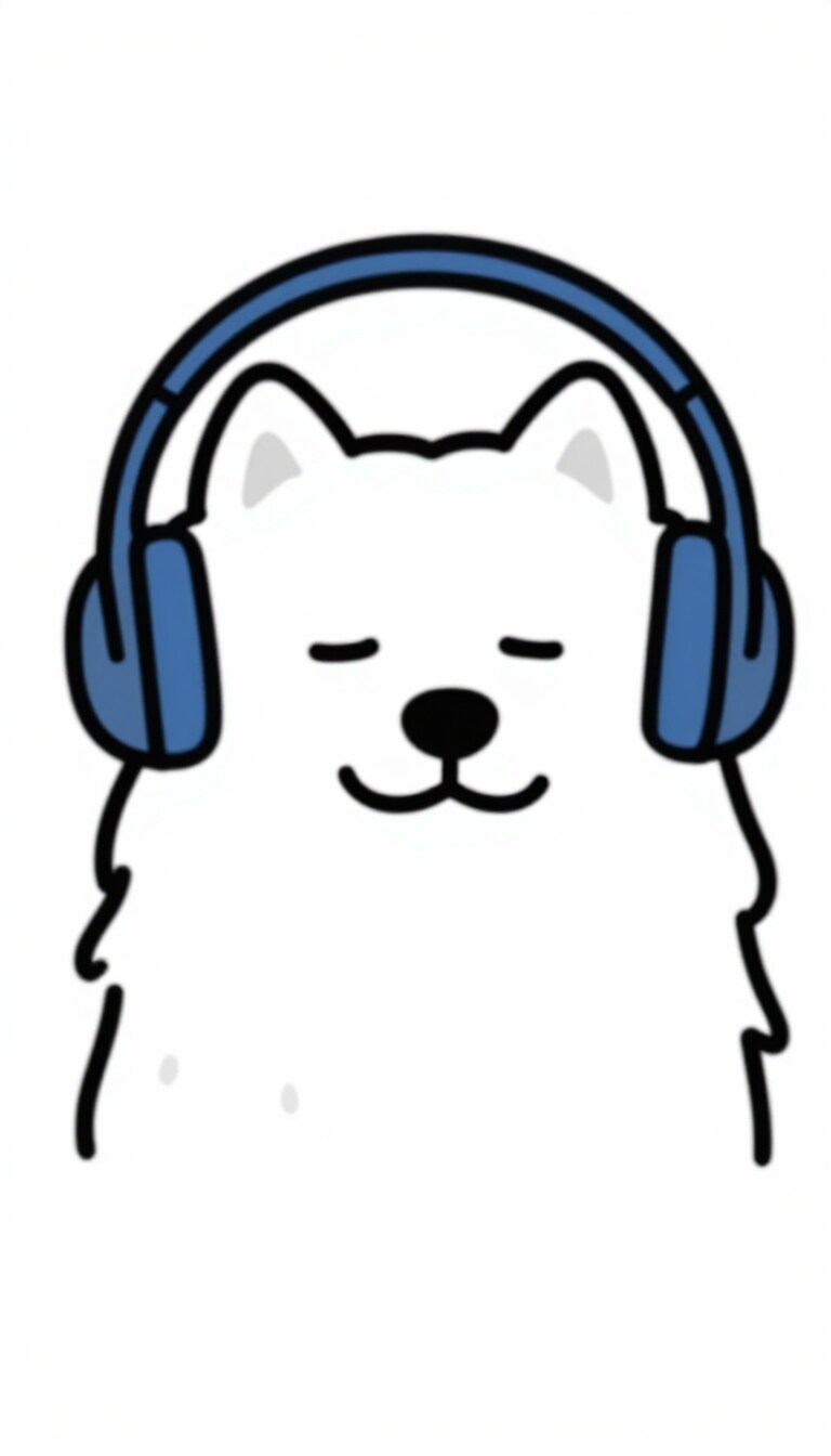 今日のサモエドん・・・それ聞こえてるの？ | の人気AIイラスト・グラビア