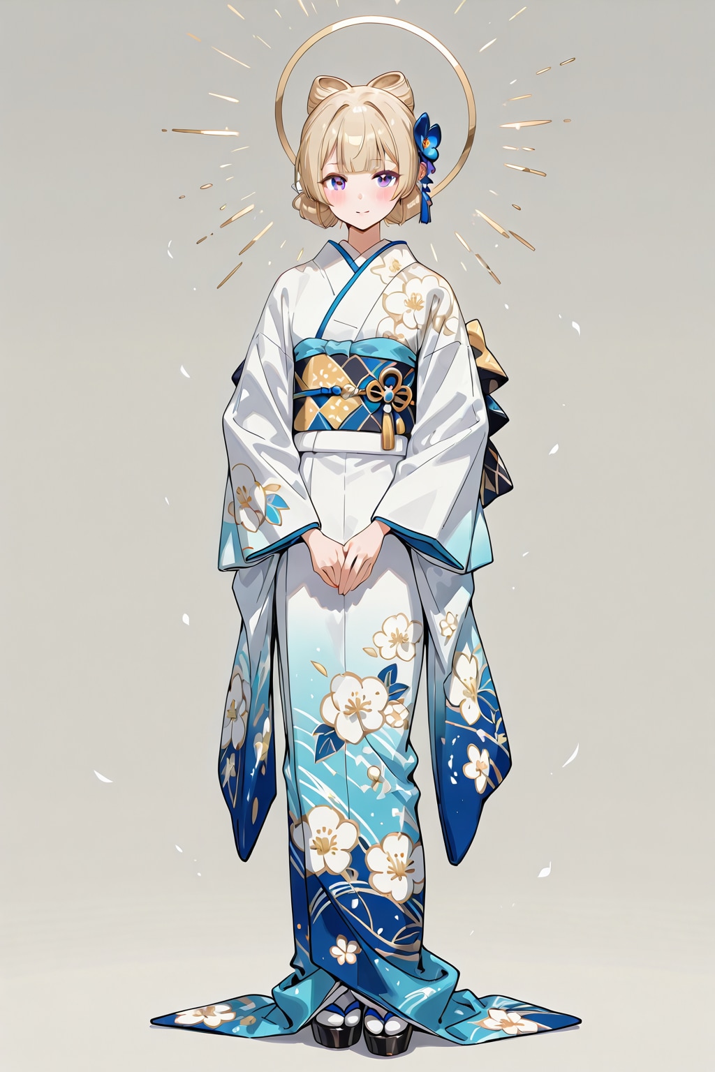 「日本の着物美人」の全身写真