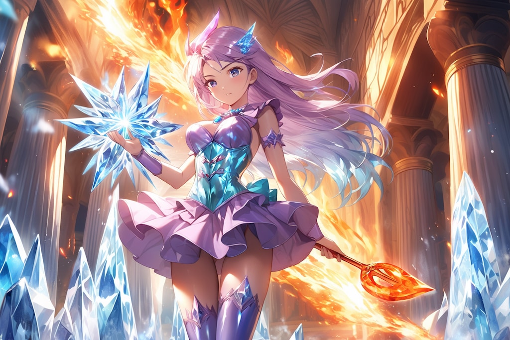 氷と炎の魔法少女