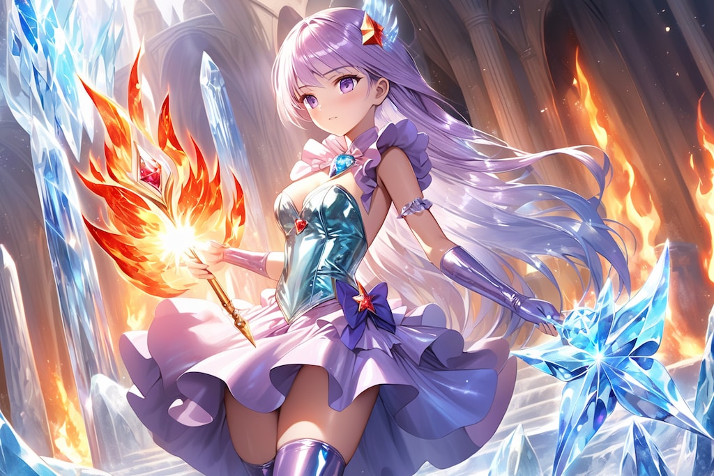 氷と炎の魔法少女