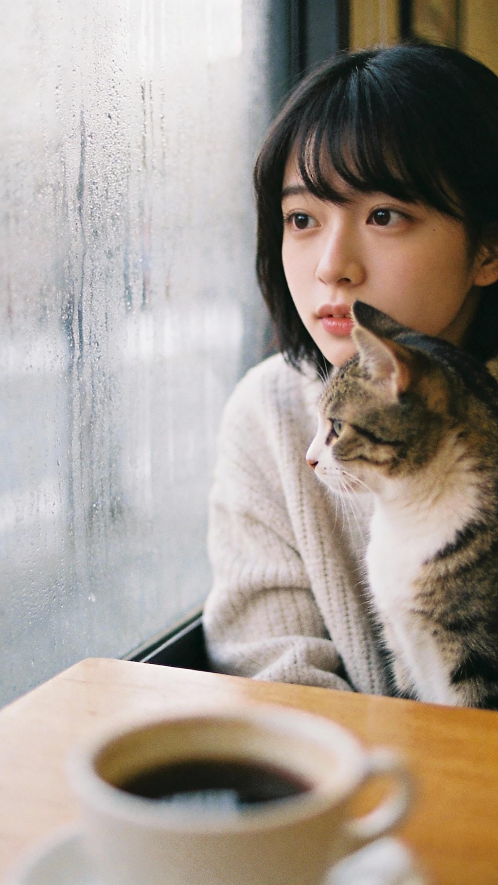 Guardian Cat Under the Winter Sky