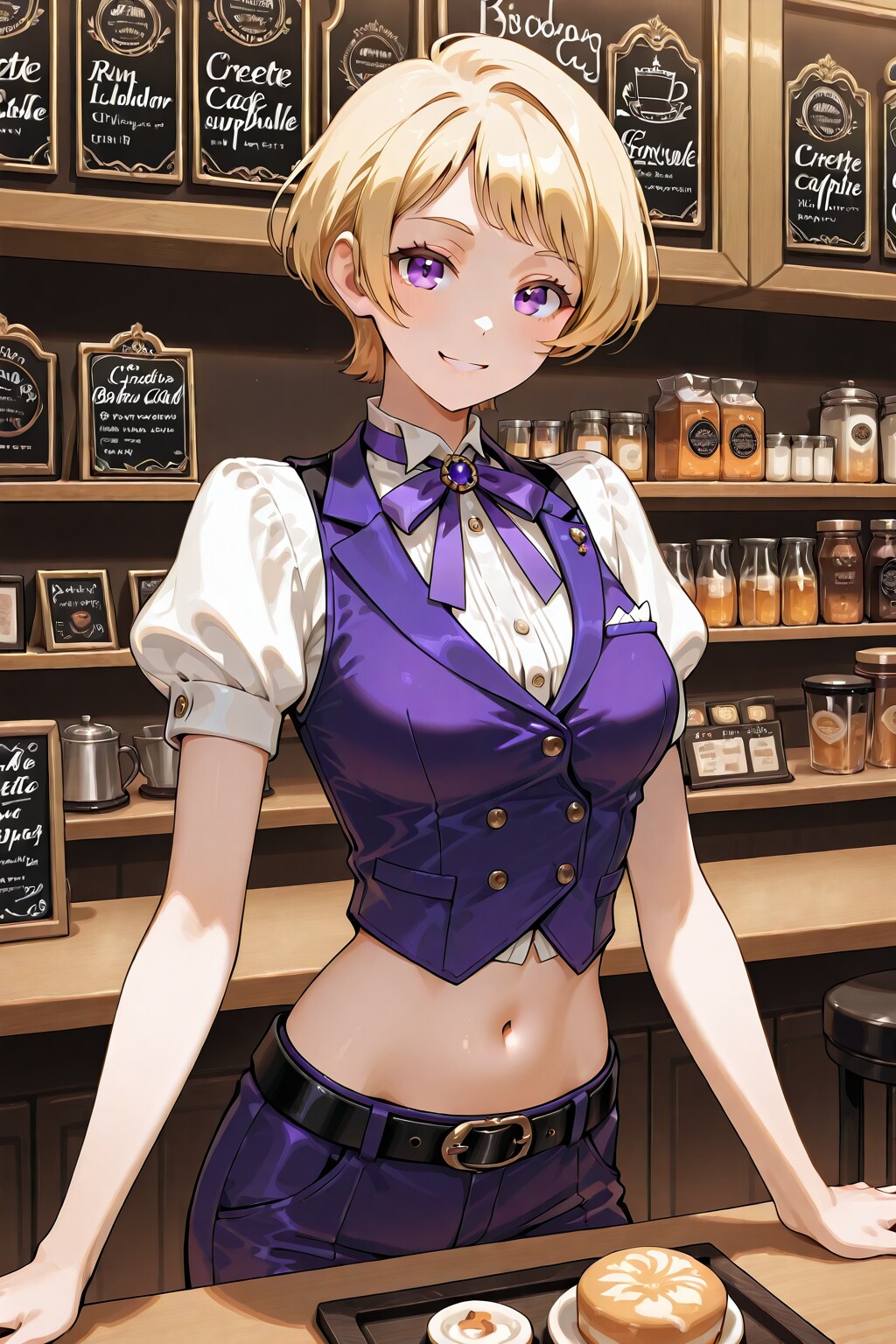 かっこかわいいカフェバーオーナージェシカ・ブレストンのパフ袖カフェバー経営