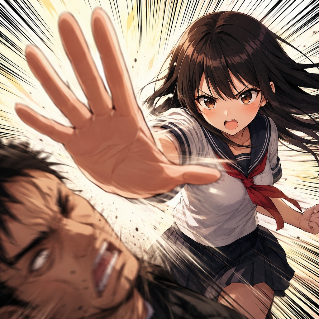 掌底てぇーい！