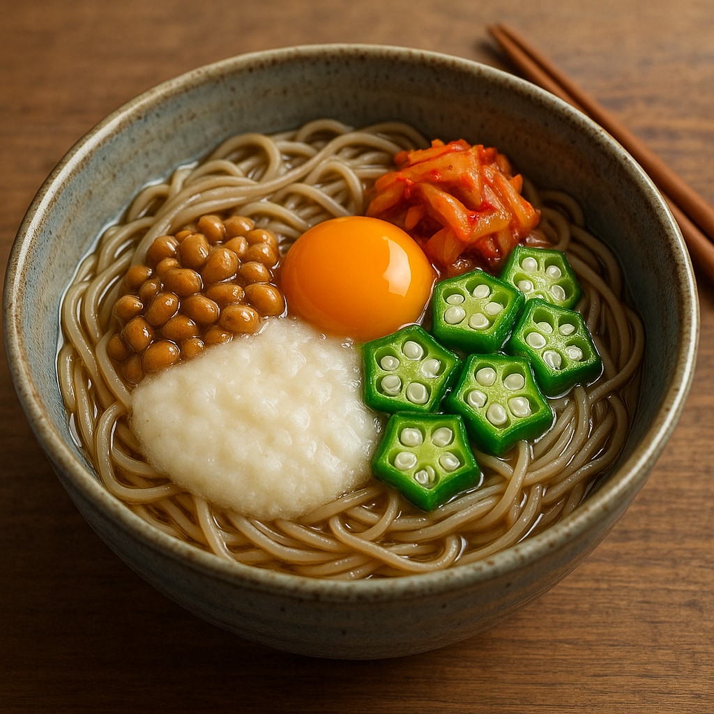 冷やしネバトロ蕎麦