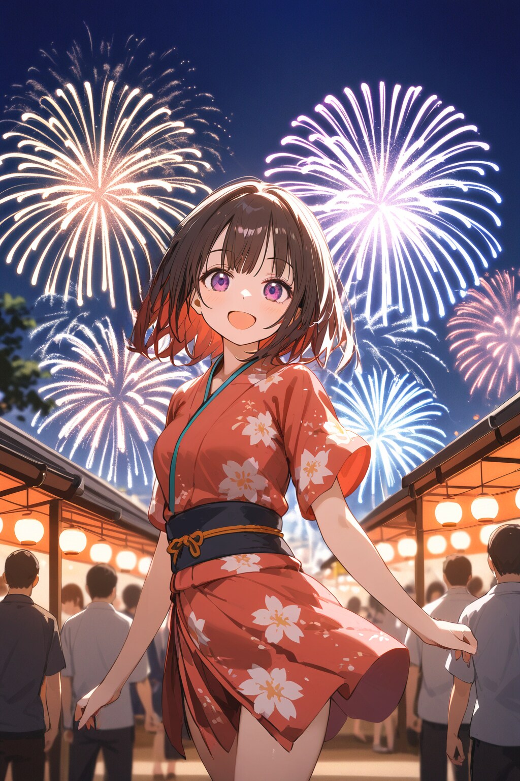 夏祭りの花火(GARLAND) | の人気AIイラスト・グラビア