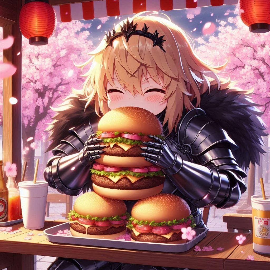 桜とハンバーガーとエリザベス