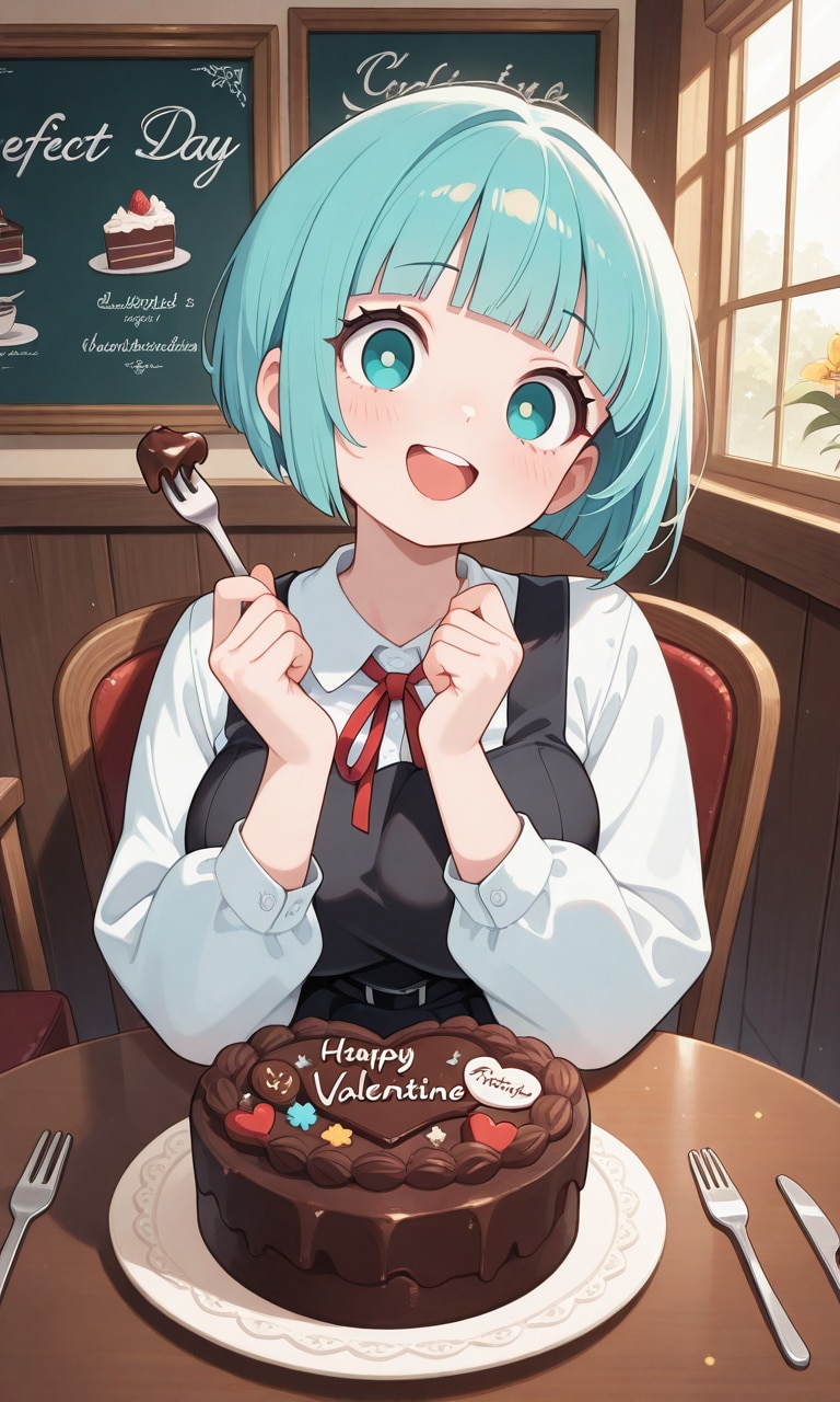 バレンタイン限定ケーキ、美味しそうだね✨ | の人気AIイラスト・グラビア