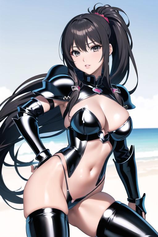 ビキニアーマー女戦士→ギャル堕ち