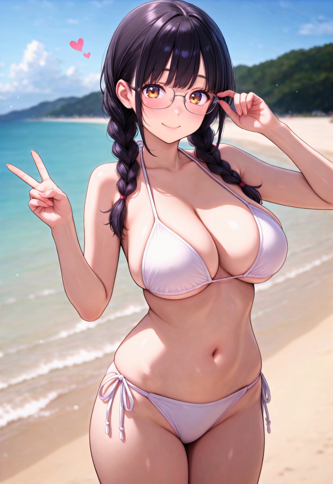 509（眼鏡＋三つ編み＋ビキニ）