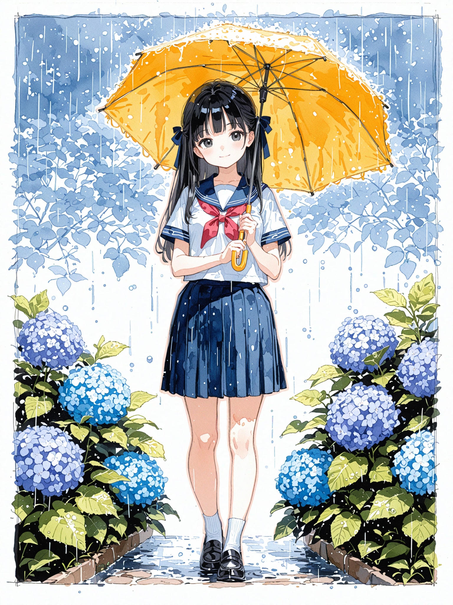 紫陽花と春香