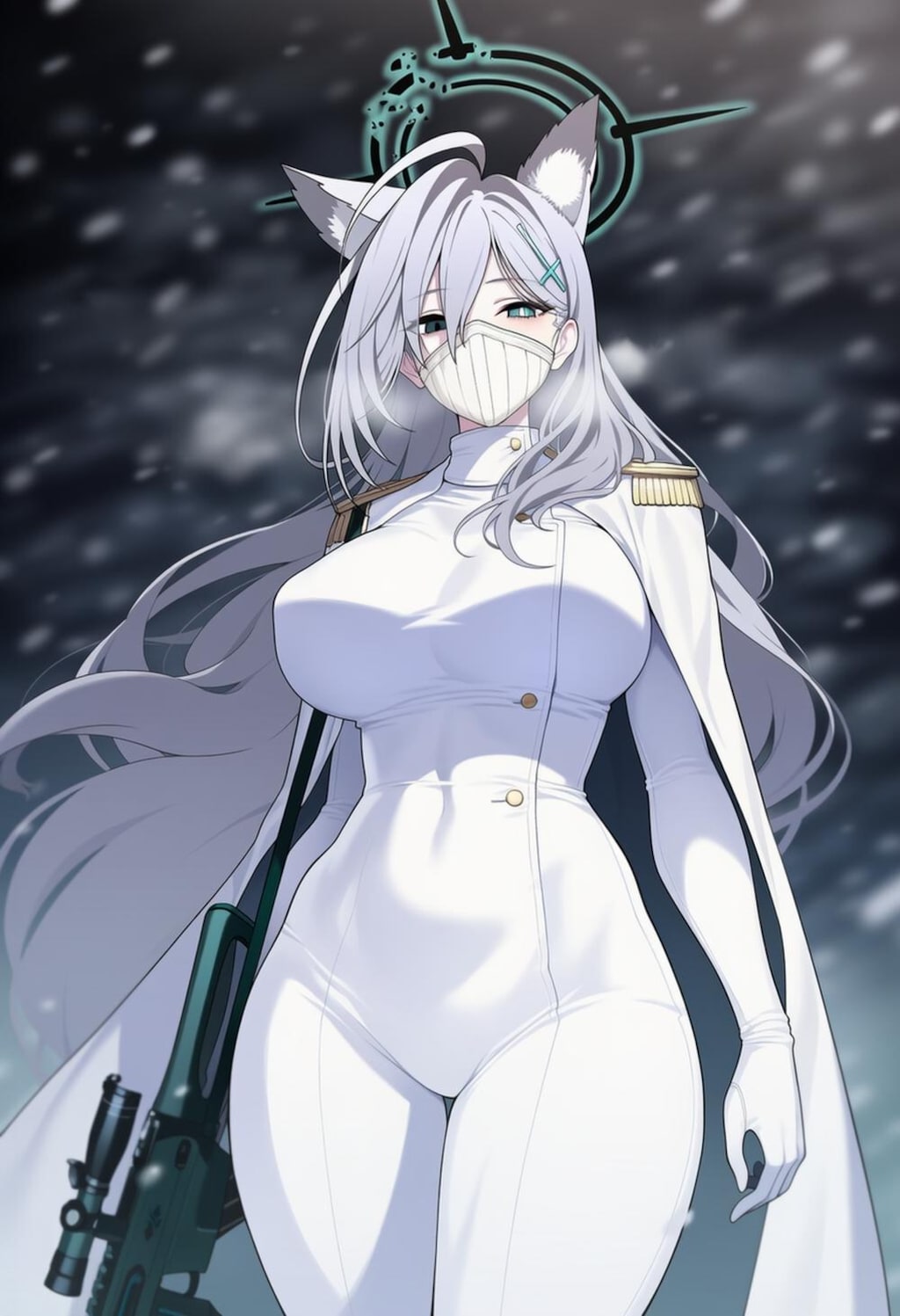 白雪の狙撃手等コスプレ人妻