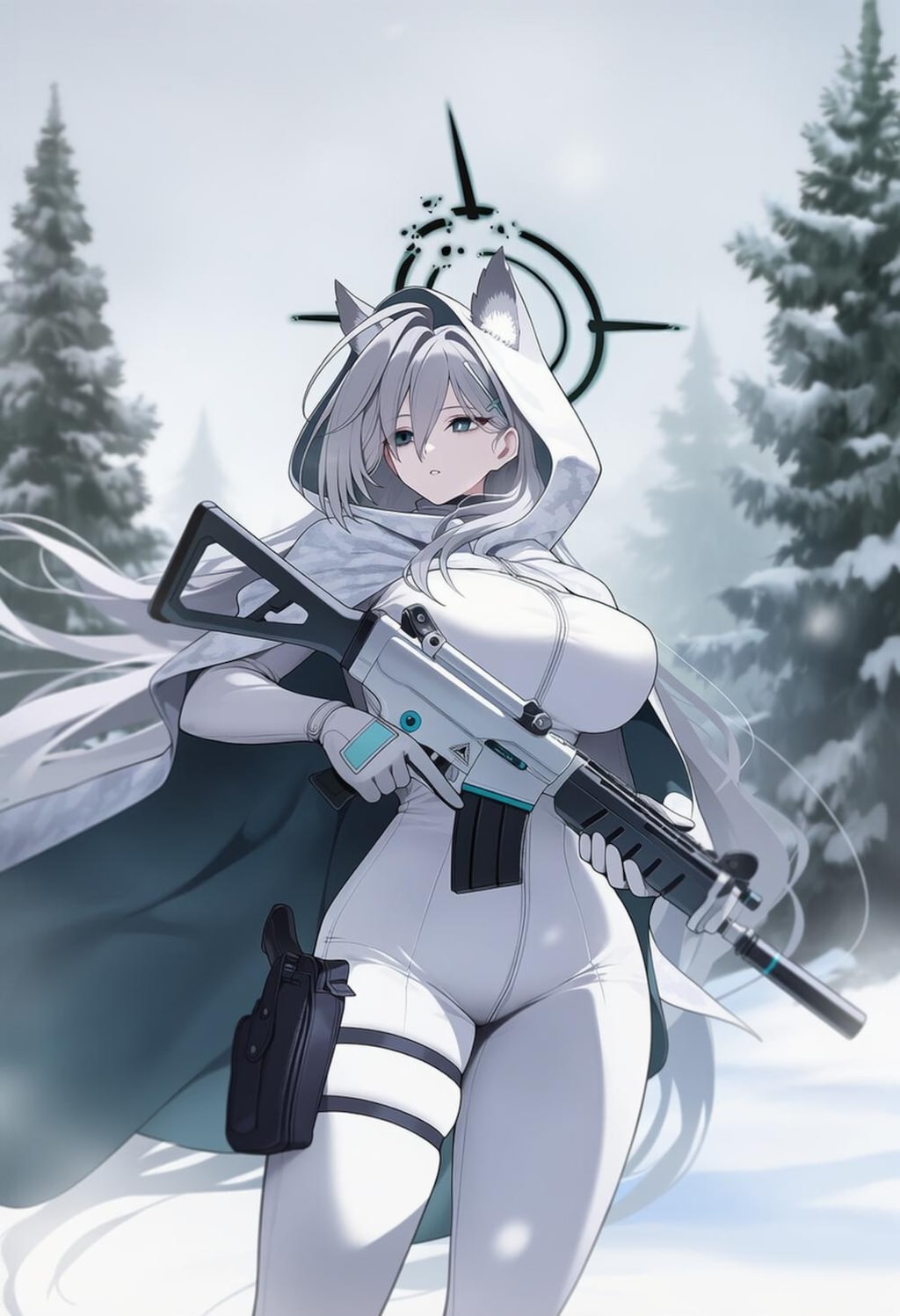 白雪の狙撃手等コスプレ人妻