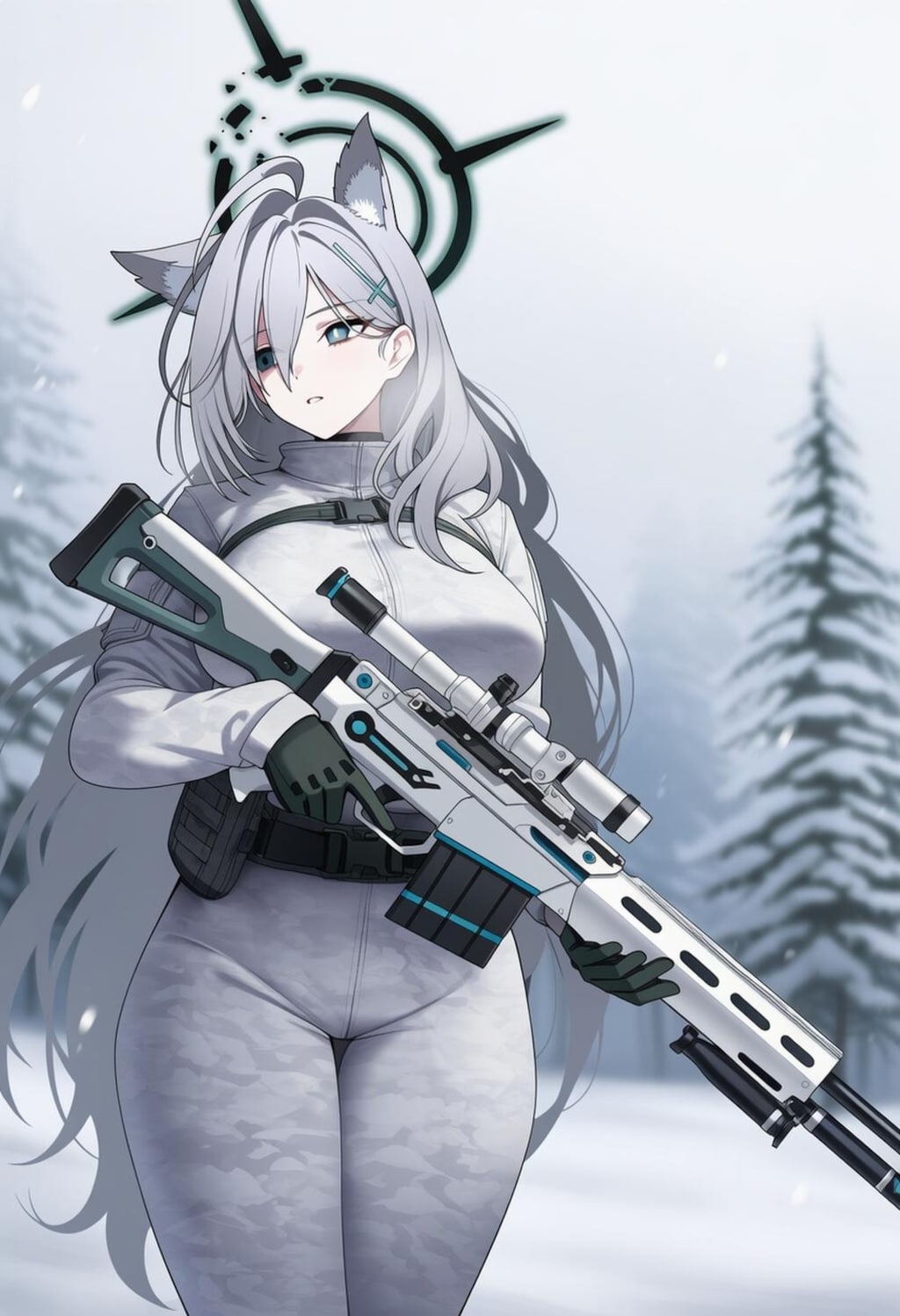 白雪の狙撃手等コスプレ人妻