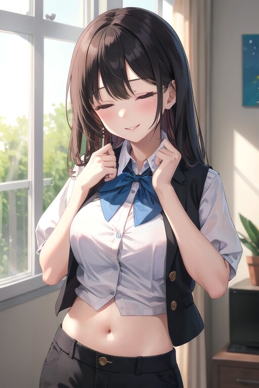 かっこかわいいパフ袖好きのタキシード美少女の憩い