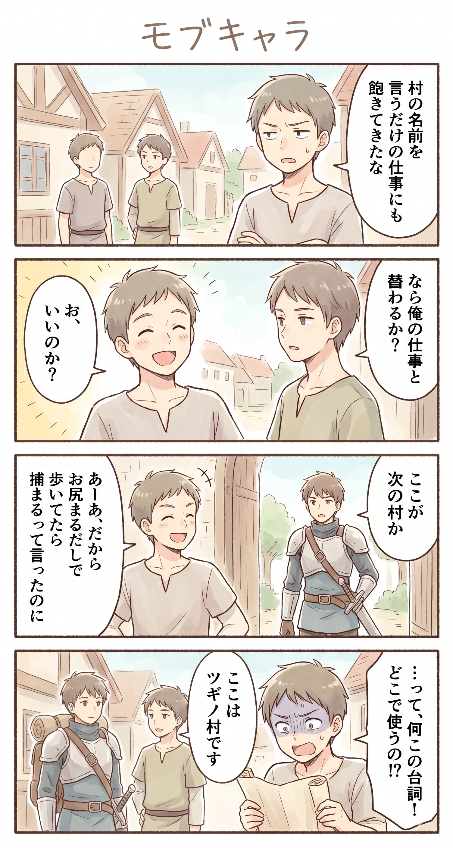 #67 ゆる日常4コマ・RPG編「モブキャラ」