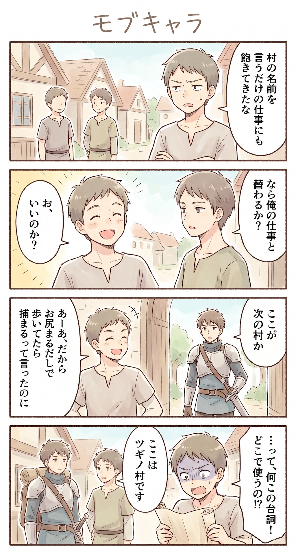 #67 ゆる日常4コマ・RPG編「モブキャラ」