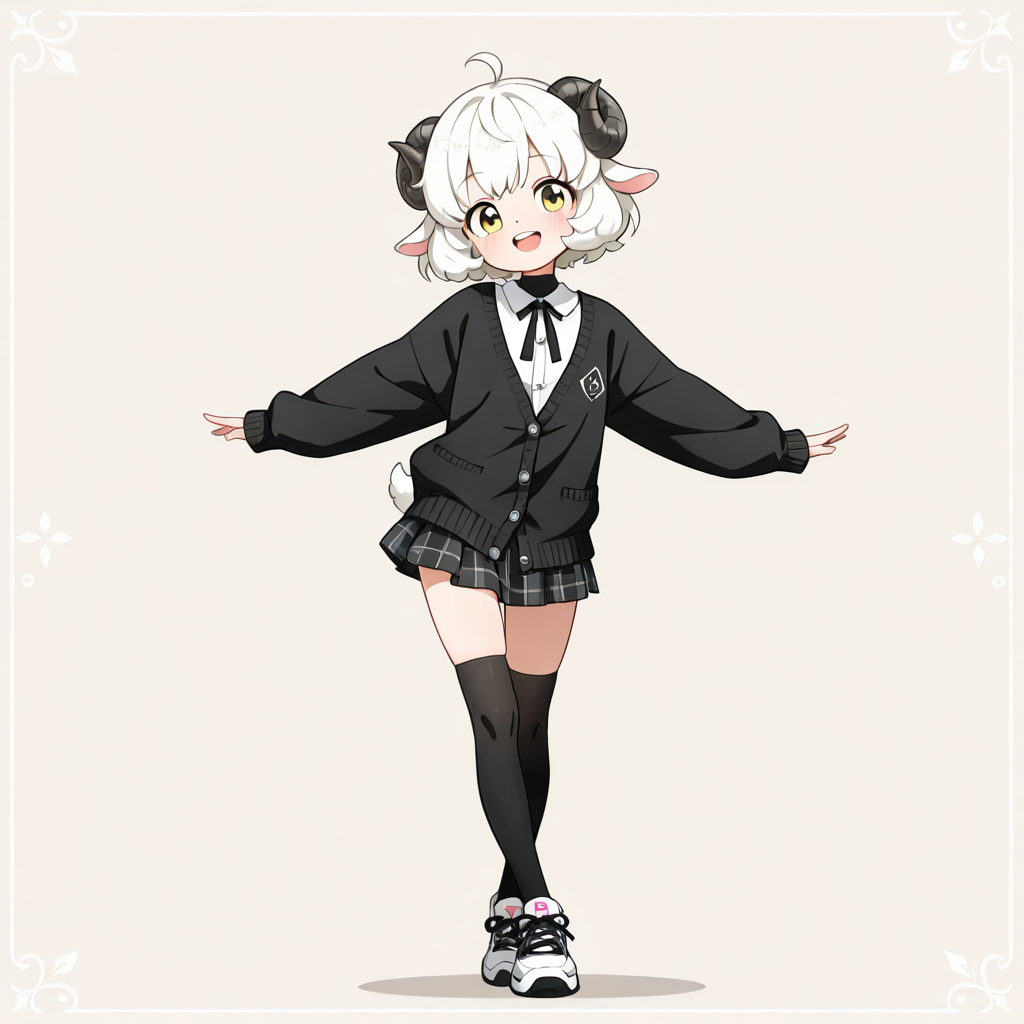黒猫ちゃんの服をメイちゃんに着せてみました♡
