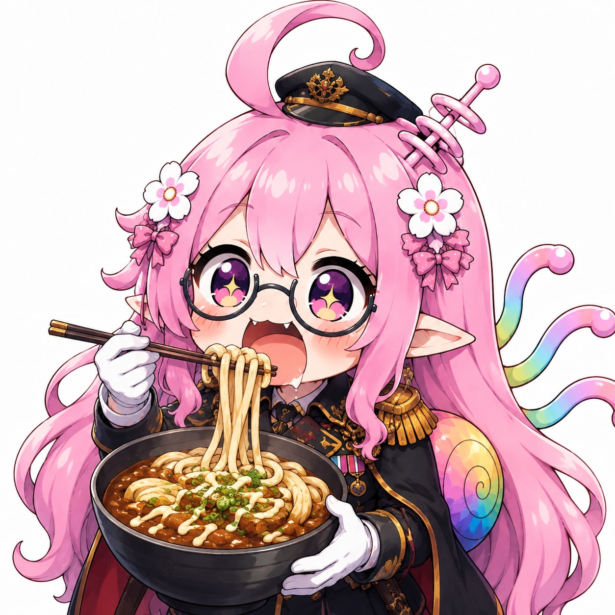 冷やしカレーうどんマヨネーズかけ | の人気AIイラスト・グラビア
