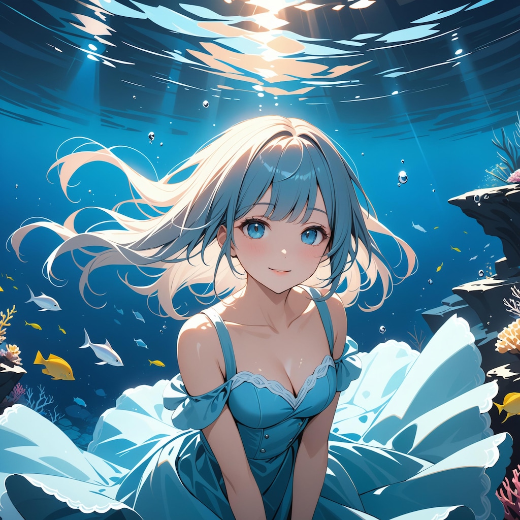 水中詰め合わせ 水色のドレス編