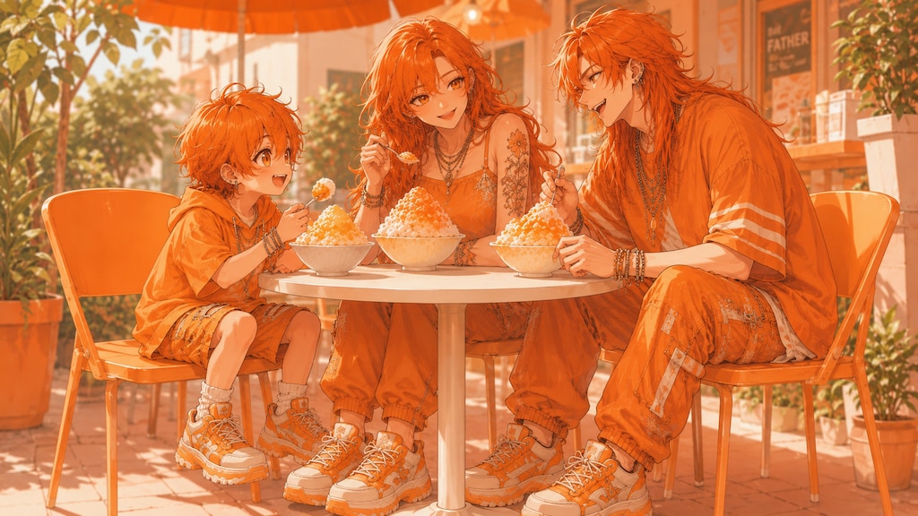 かき氷🍊（レンジ親子）