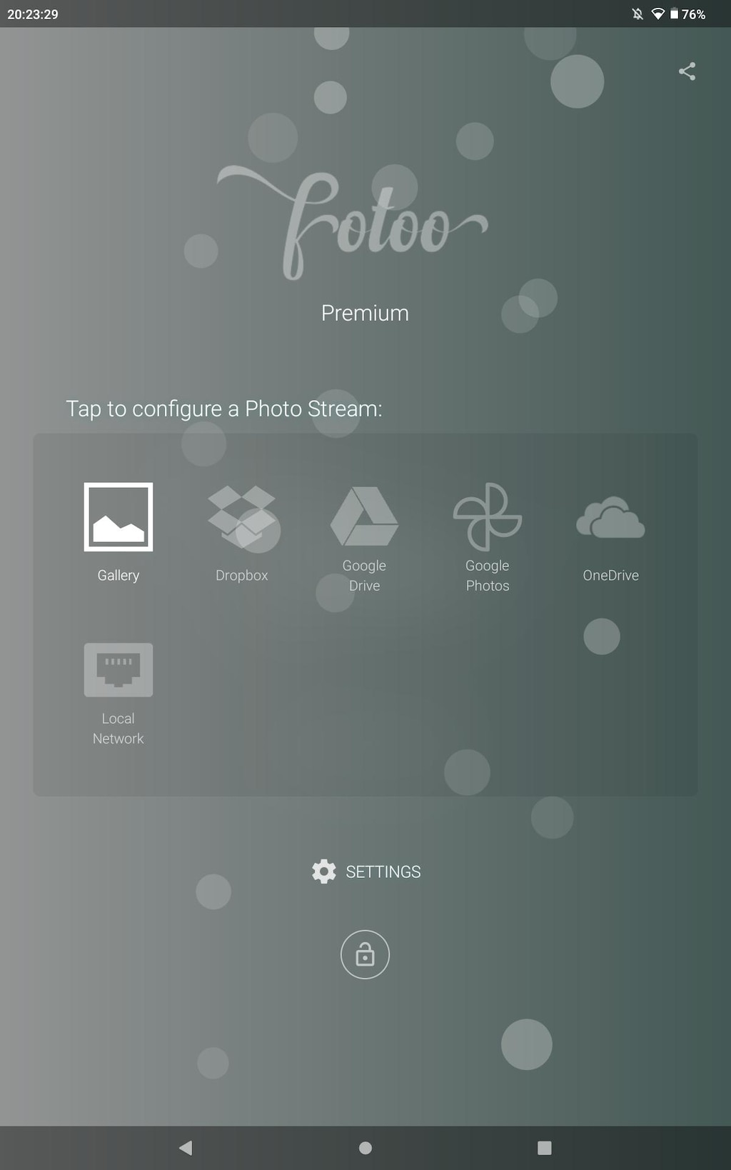 ずっと見ていられるスライドショー(Fotoo)の設定方法
