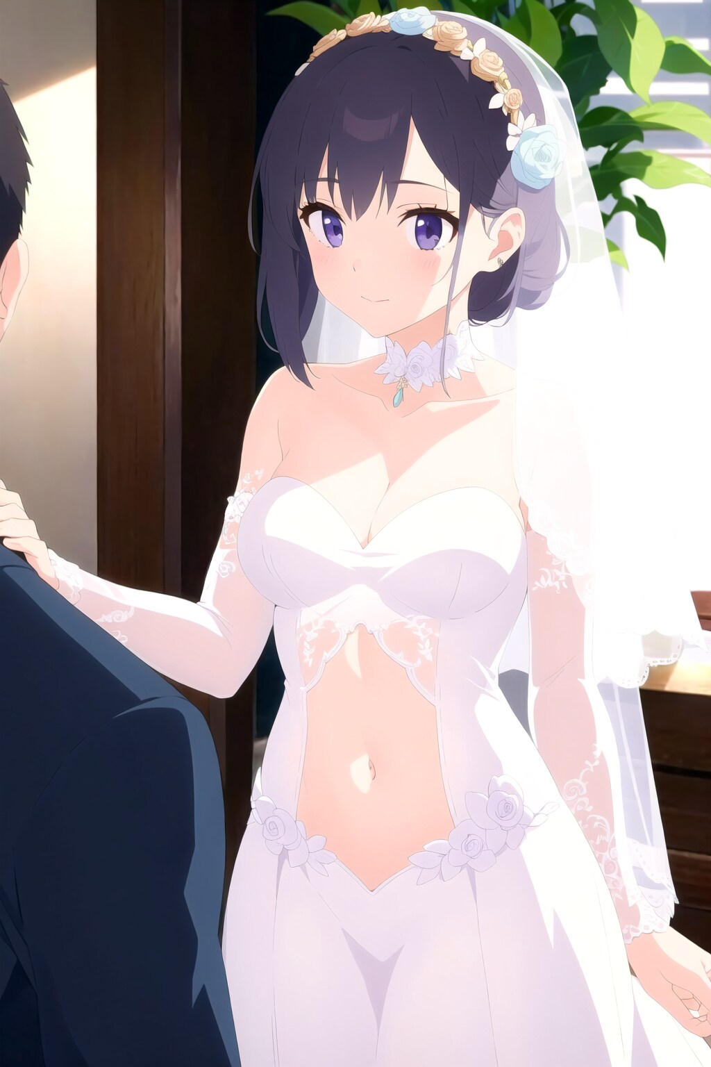 へそ出しウェディングドレス♪