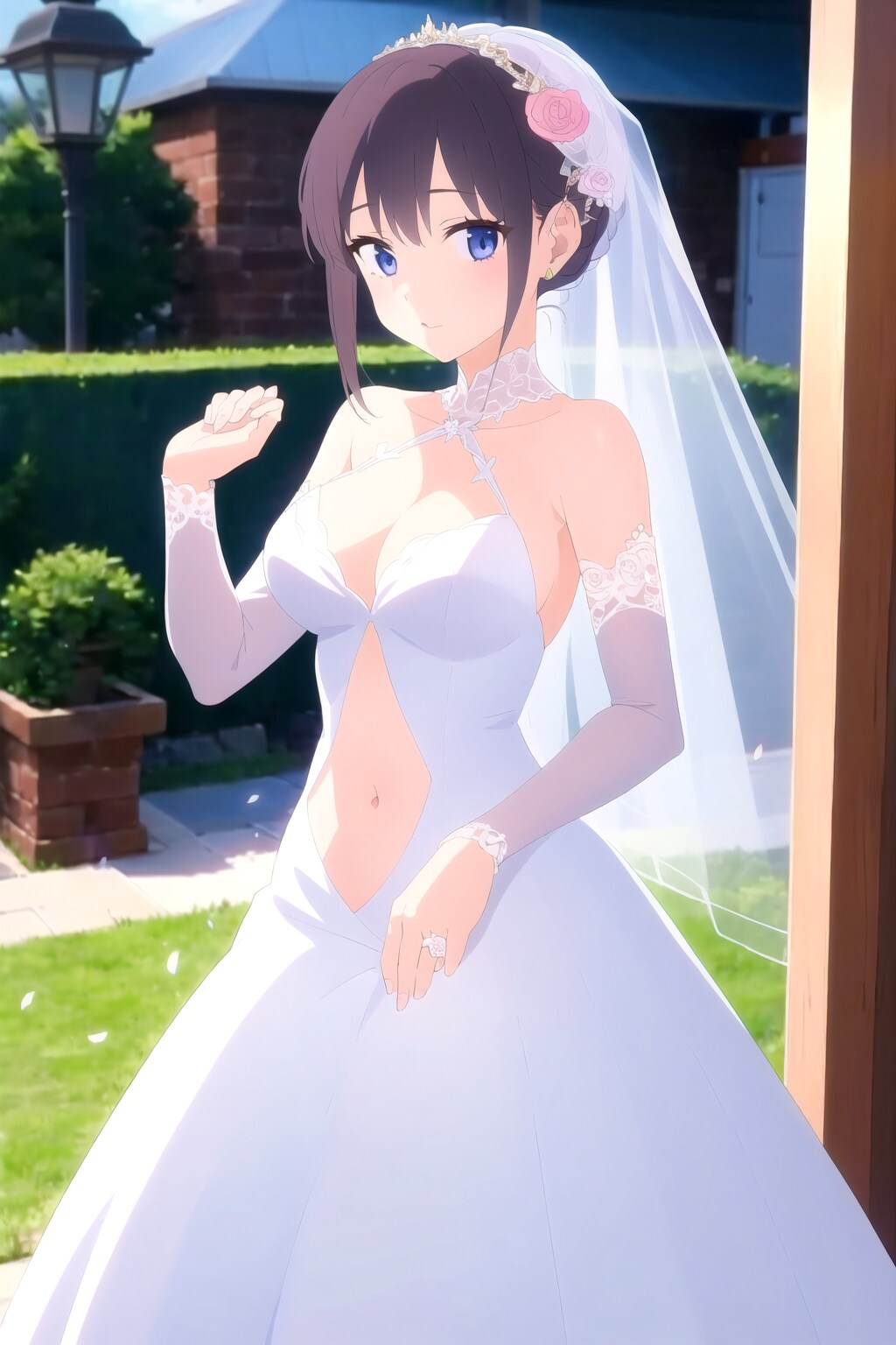 へそ出しウェディングドレス♪