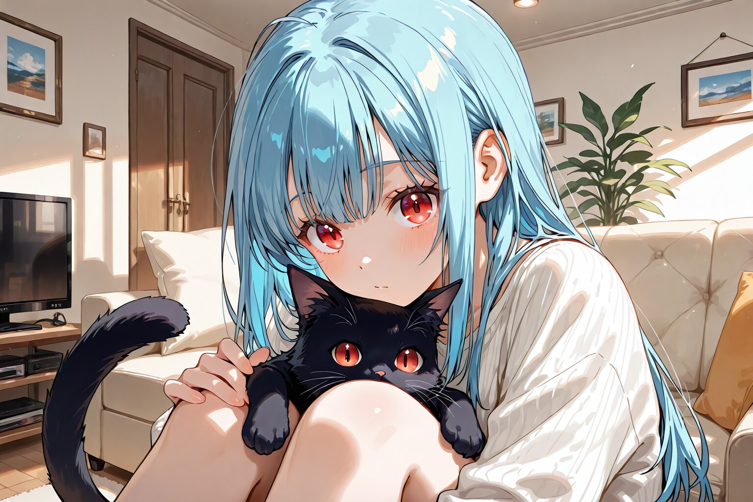 猫と一緒260419 | の人気AIイラスト・グラビア
