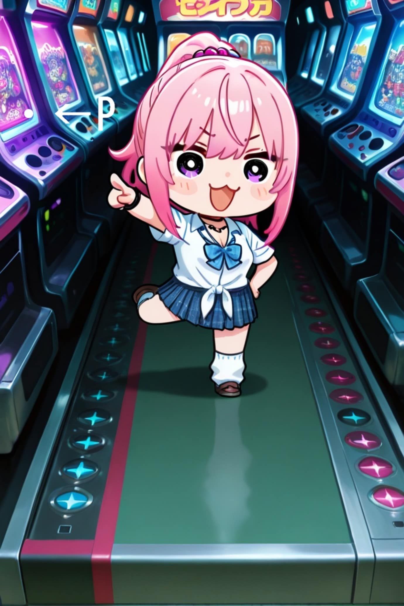 ピンク髪ちゃんと点P | の人気AIイラスト・グラビア