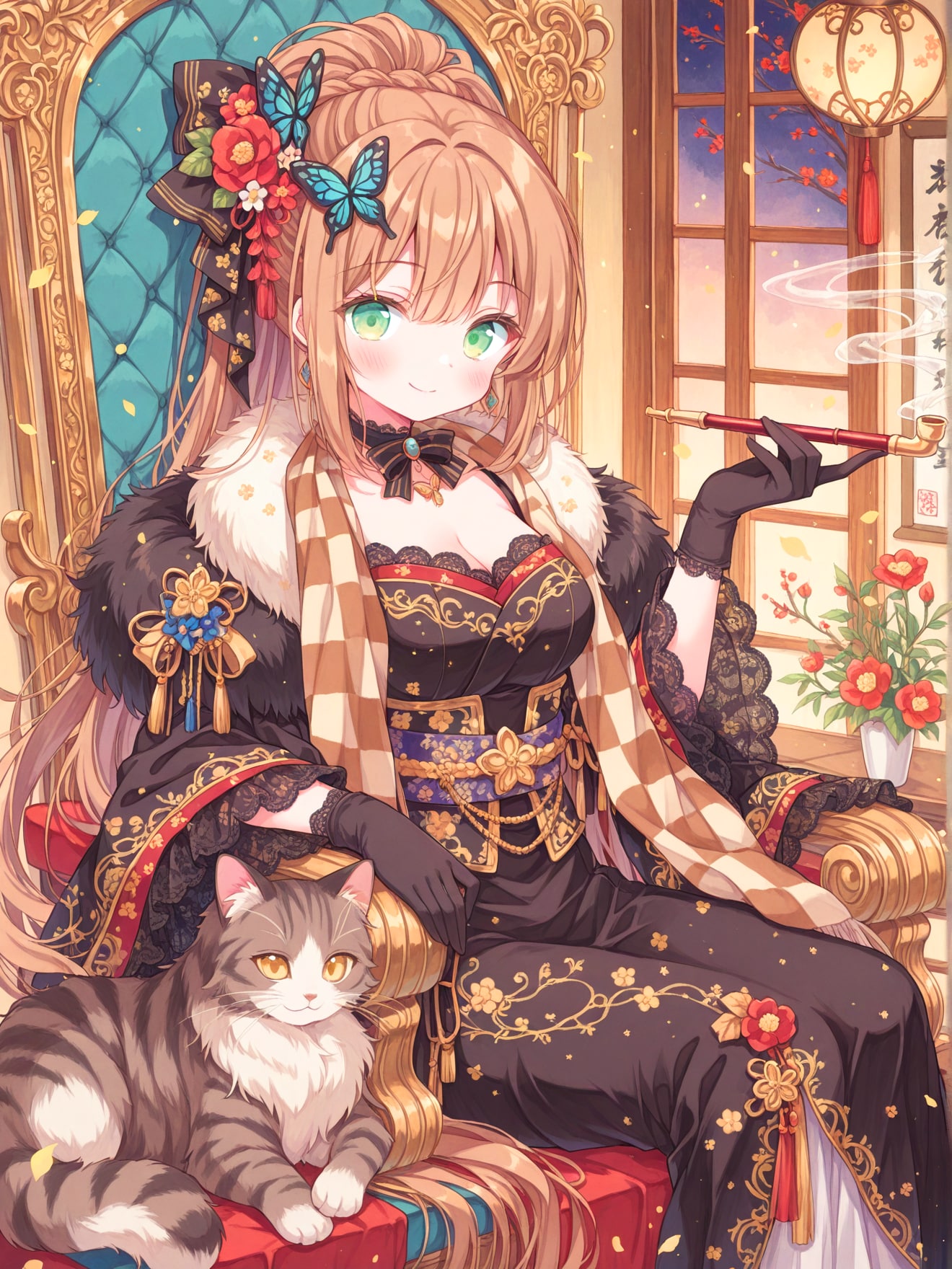 優雅に燻るキセルの白煙 | の人気AIイラスト・グラビア