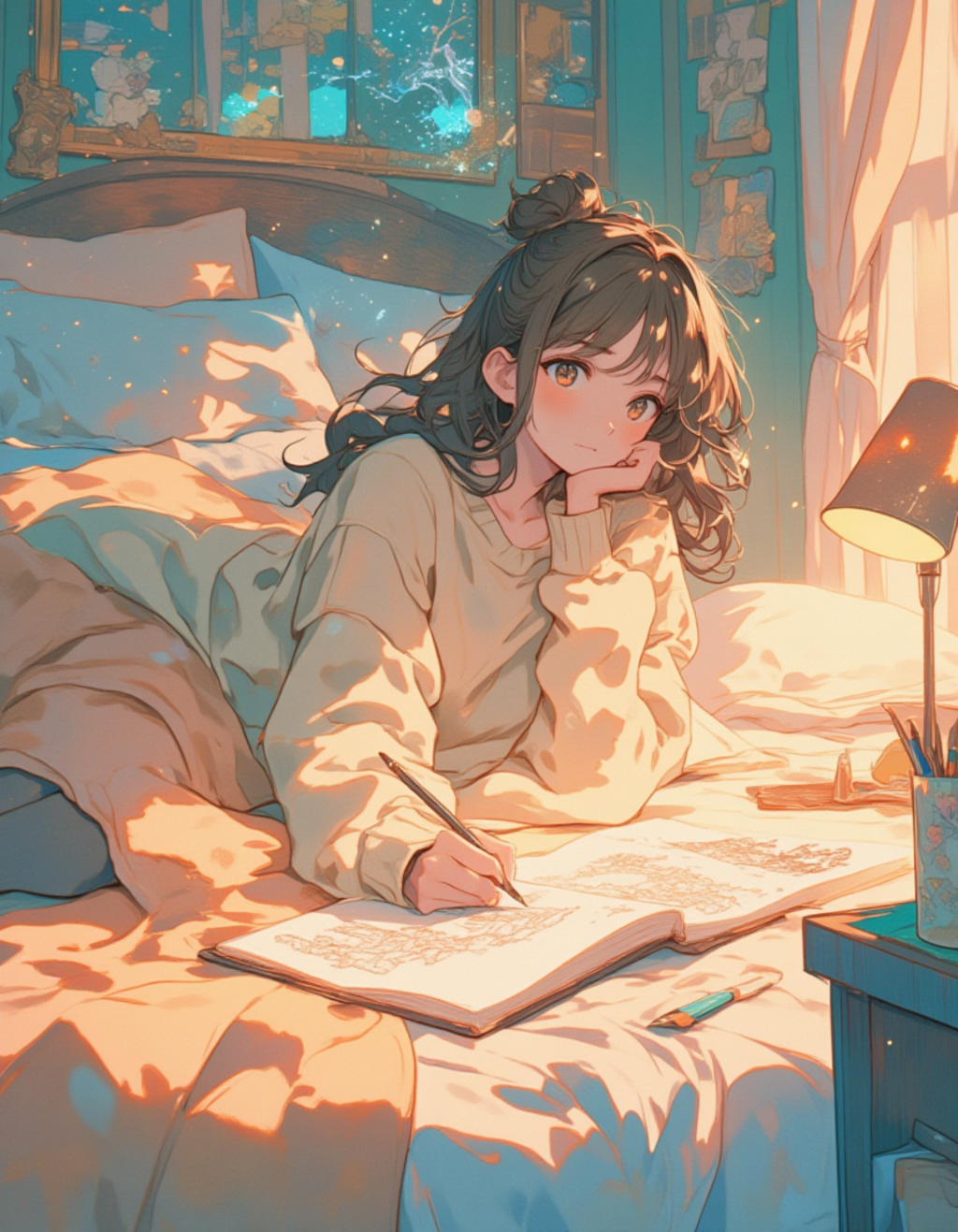 ベッドの上で紡ぐ空想のスケッチ